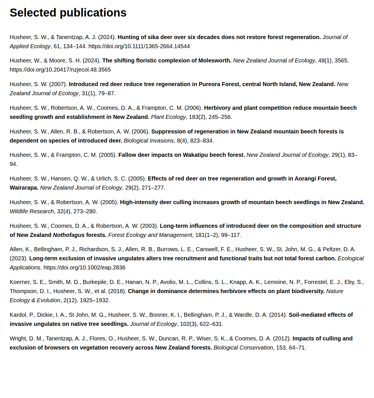 Selected Publications